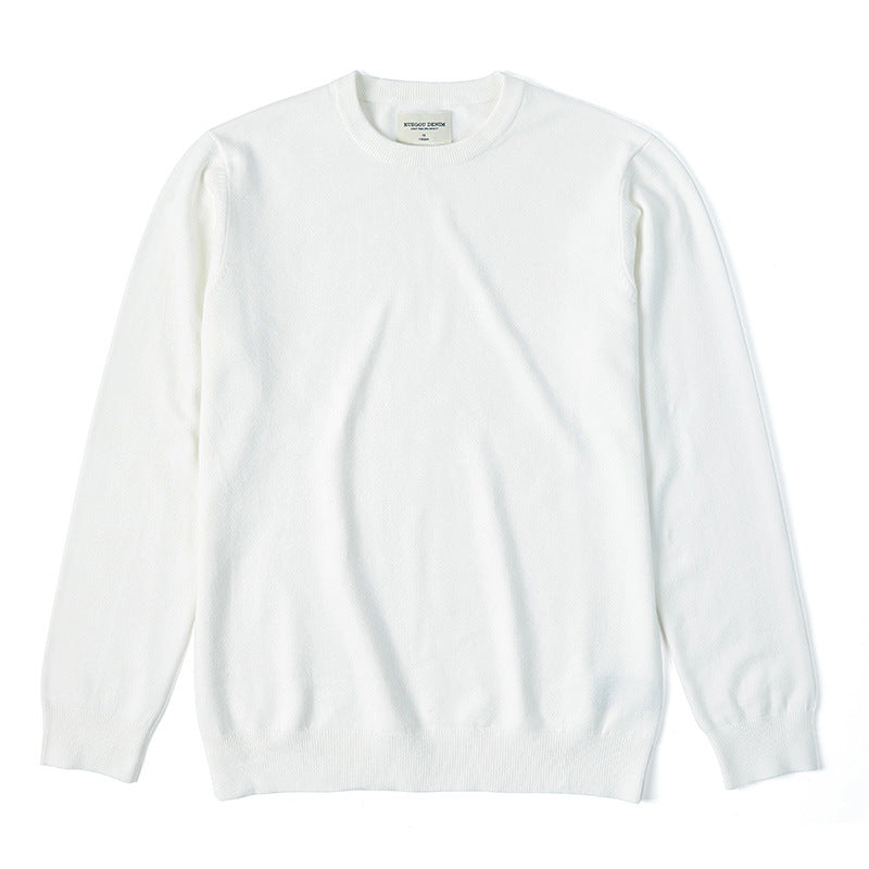 Men's Autumn Casual And Versatile Solid Color Pullover Sweater