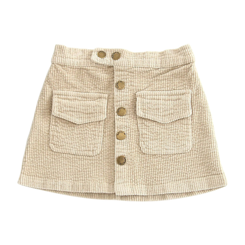 Girls' Skirts Western Style Corduroy Hip Skirts