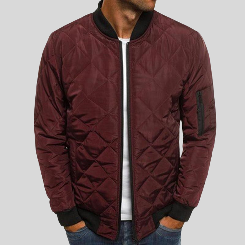 Solid Color Loose Jacket Diamond Cotton Jacket