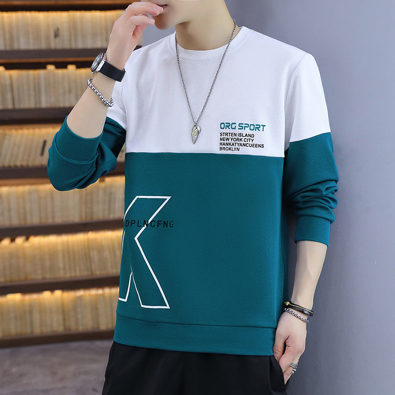 Long sleeve T-shirt men's stitching sweater