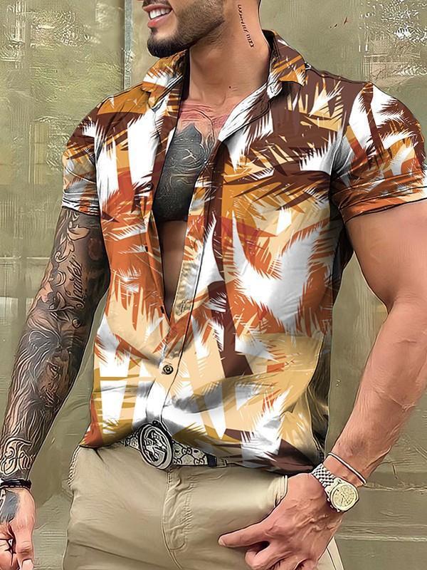 Men's Shirt Summer Graffiti Painting Series Personalized Printed Hawaiian