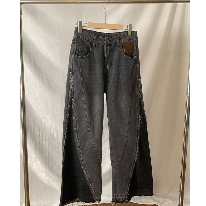 Women's Vintage Gray Long Jeans