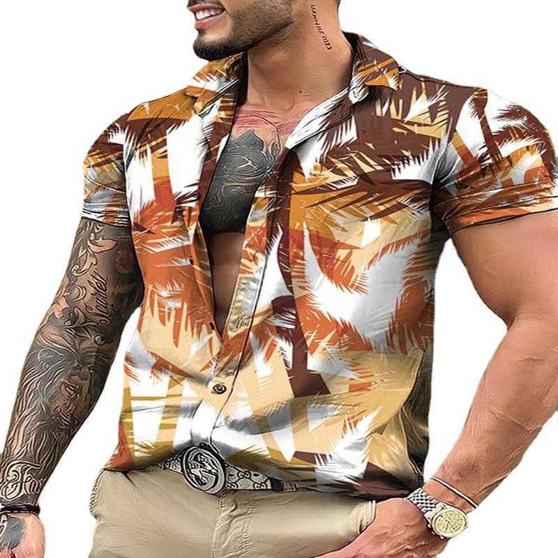 Men's Shirt Summer Graffiti Painting Series Personalized Printed Hawaiian