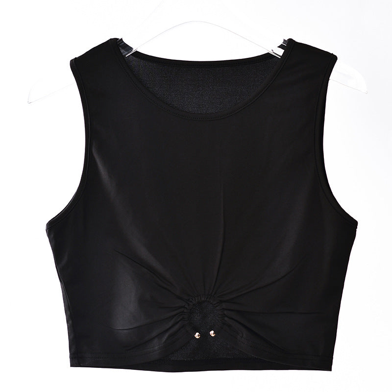 Solid Color Sleeveless Women's Bottoming Slim Vest