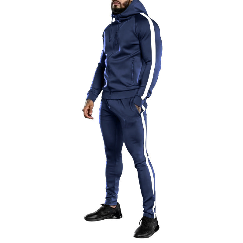 Plus Size Hooded Zip Cardigan Sports Suit