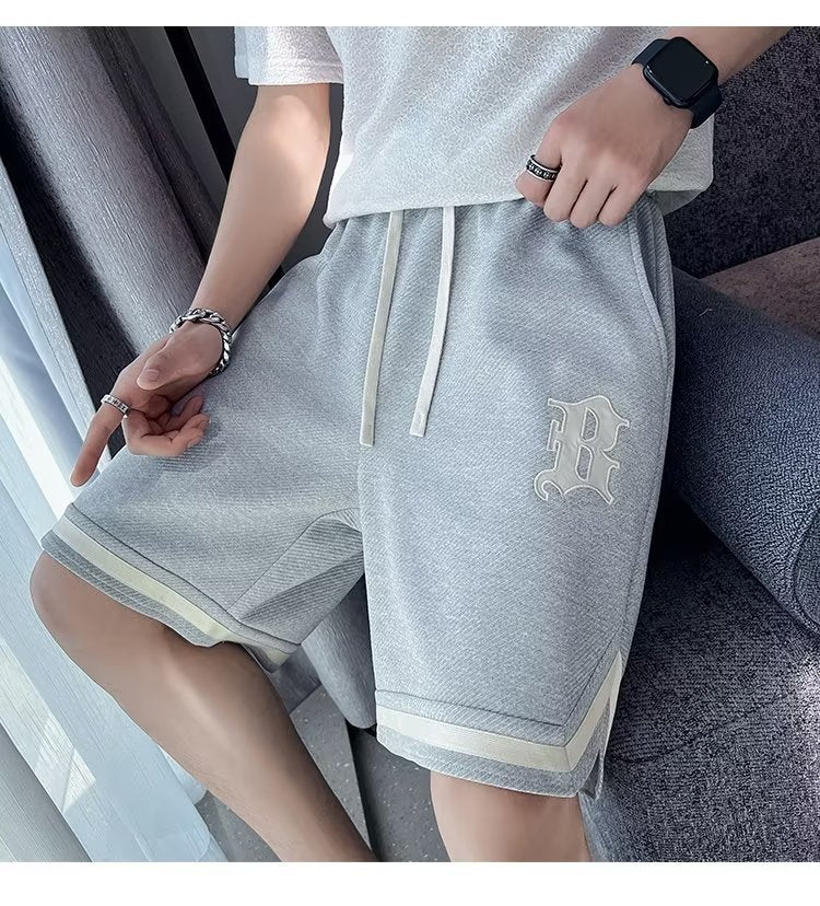 Sports Shorts Loose Straight Drawstring Wide Leg Pants