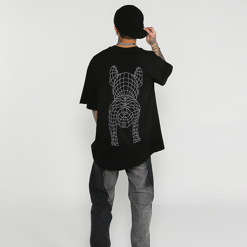 Couple Men's French Bucket Embroidered T-Shirt Cotton