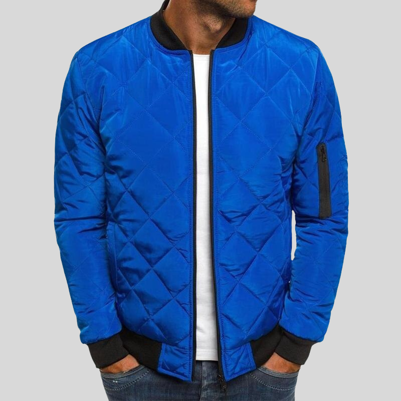 Solid Color Loose Jacket Diamond Cotton Jacket