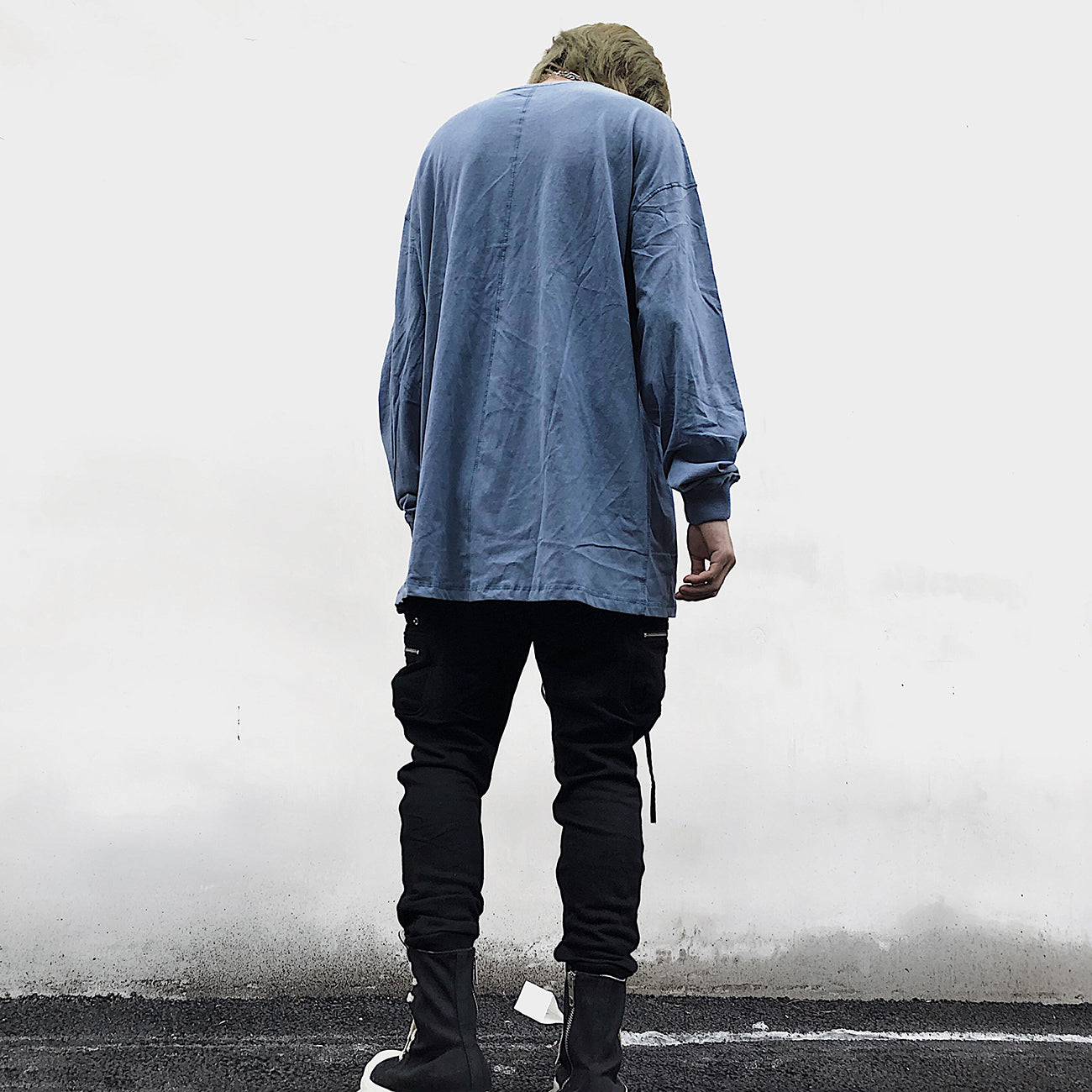 Large Pocket Drawstring Zipper With Bound Feet Small Foot Workwear Harlan Men's Slimming Pants