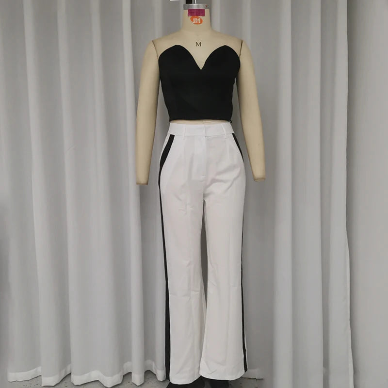 Tube Top Hot Girl High-waisted Trousers Suit