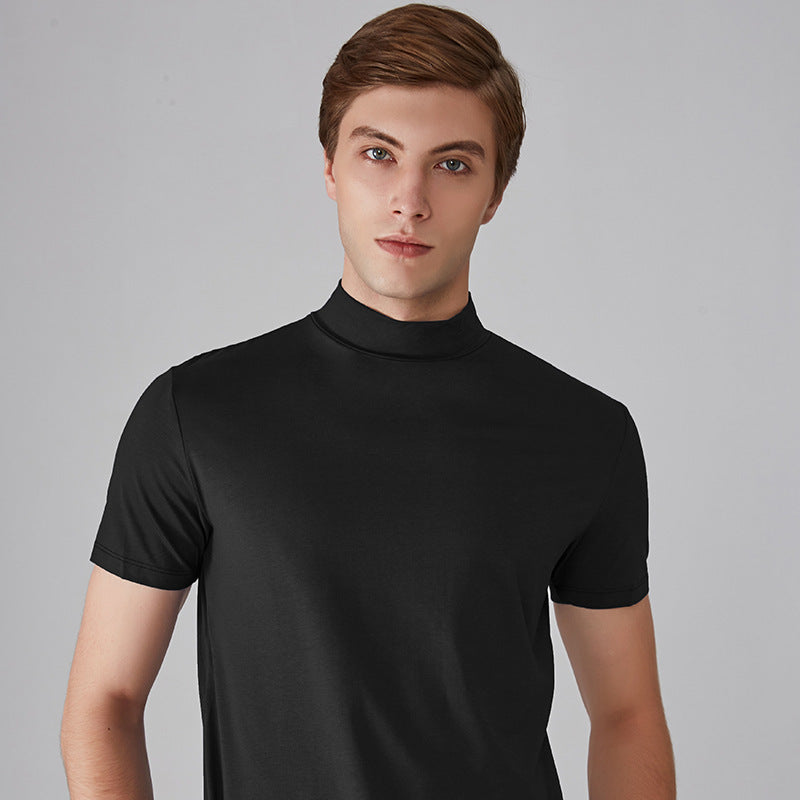 Men's Small Turtleneck Half Sleeve Bottoming Shirt