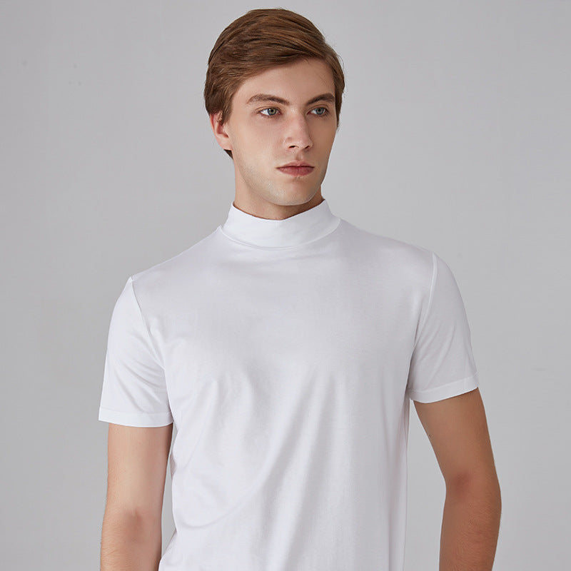 Men's Small Turtleneck Half Sleeve Bottoming Shirt