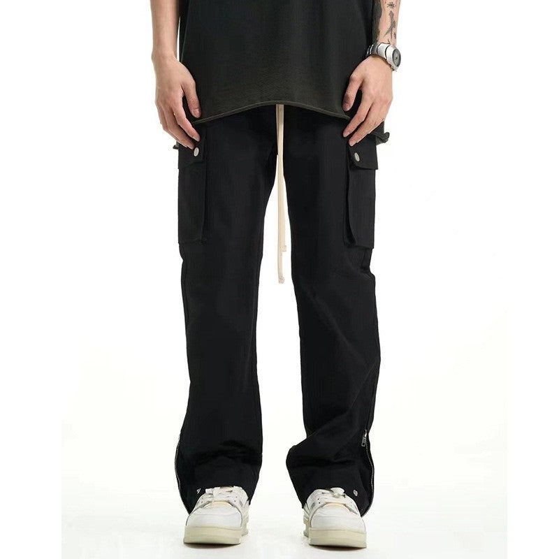 Black Mechanical Style Overalls Men's Fashion