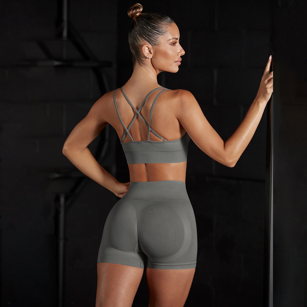 Seamless Stretch Tight Sports Vest Yoga Suit