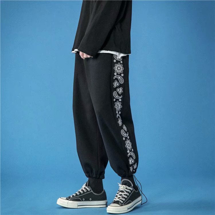 Loose Tie Foot Casual Trousers Men's Fashion