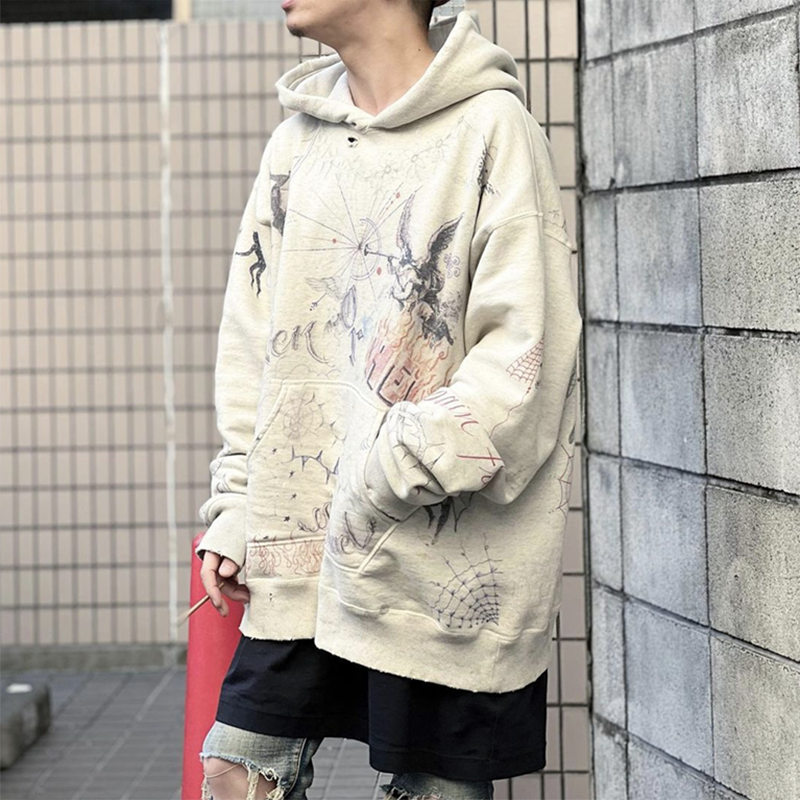 Loose Autumn And Winter Couple Print Pullover Sweater