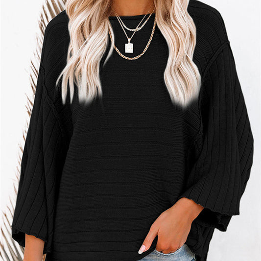 Women's Loose-fitting Casual Round-neck Sweater