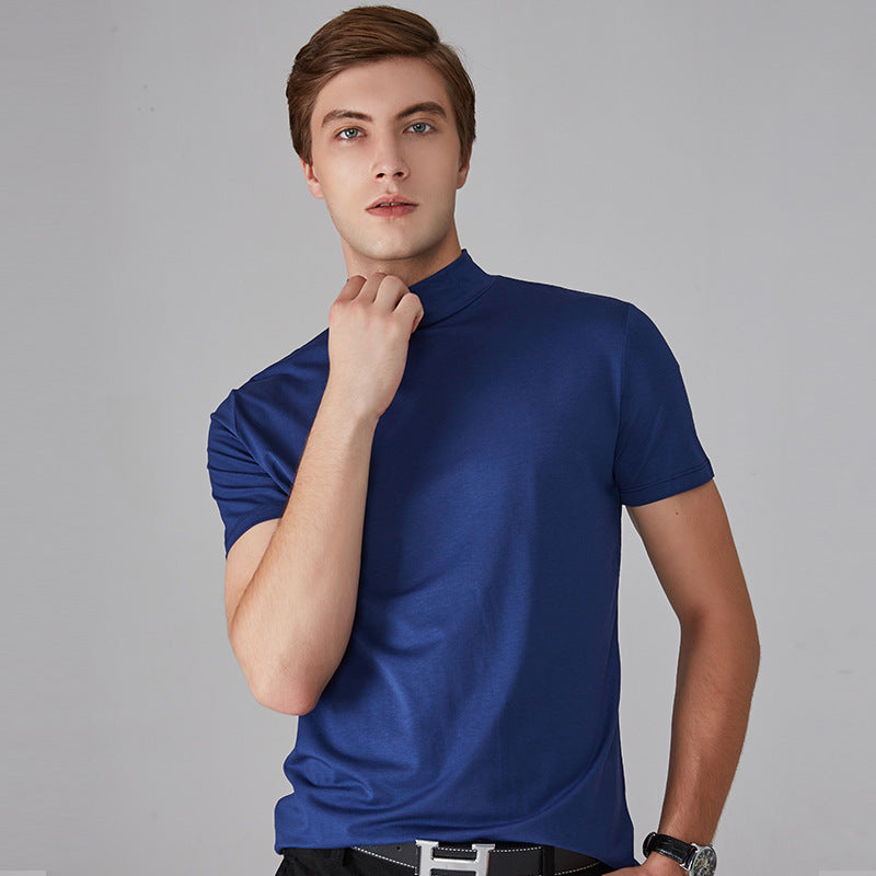 Men's Small Turtleneck Half Sleeve Bottoming Shirt