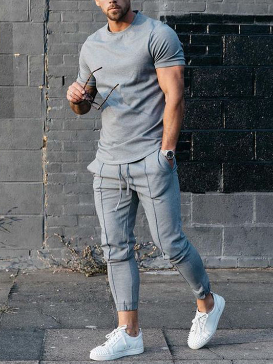 Men's Short Sleeve T-Shirt Tracksuit