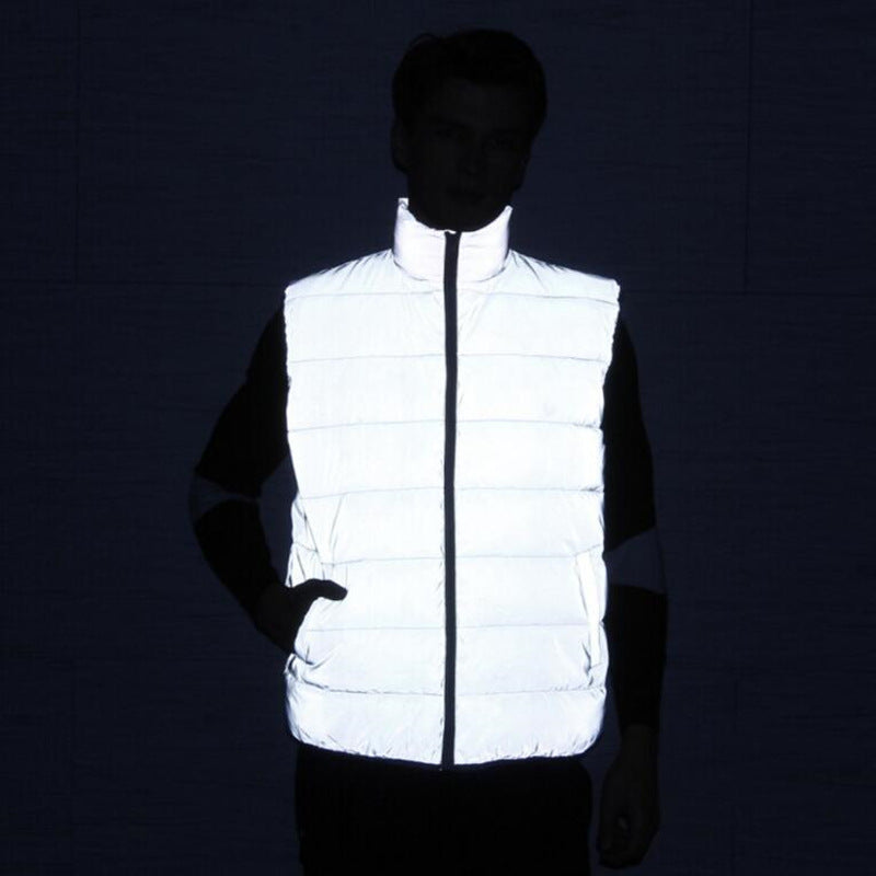 Fall Winter Reflective Vest Mens Slim Coat Coat Plus Size Vest