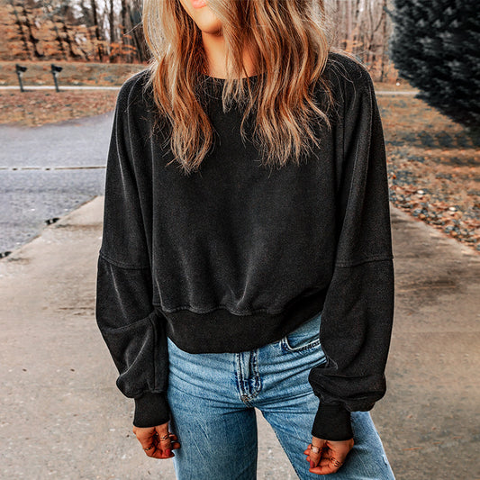 Autumn Backless Round Neck Sweater